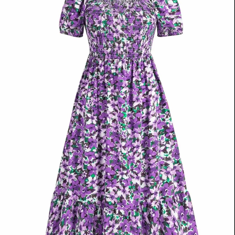 Floral Purple Maxi Dress- NWOT